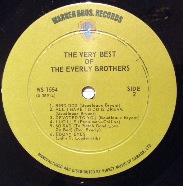Everly Brothers - The Very Best Of The Everly Brothers [Vinyl] | Warner Bros. Records (WS 1554) - 4
