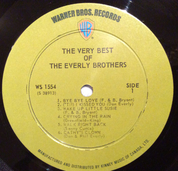 Everly Brothers - The Very Best Of The Everly Brothers [Vinyl] | Warner Bros. Records (WS 1554) - 3