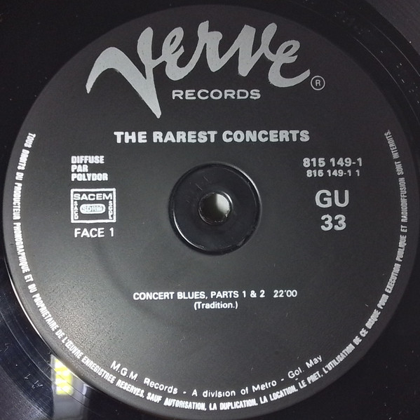 Coleman Hawkins , Gene Krupa , Lester Young - Jazz At The Philarmonic - The Rarest Concerts | Verve Records (815 149 1) - 3 Coleman Hawkins , Gene Krupa , Lester Young - Jazz At The Philarmonic - The Rarest Concerts | Verve Records (815 149 1) - 3