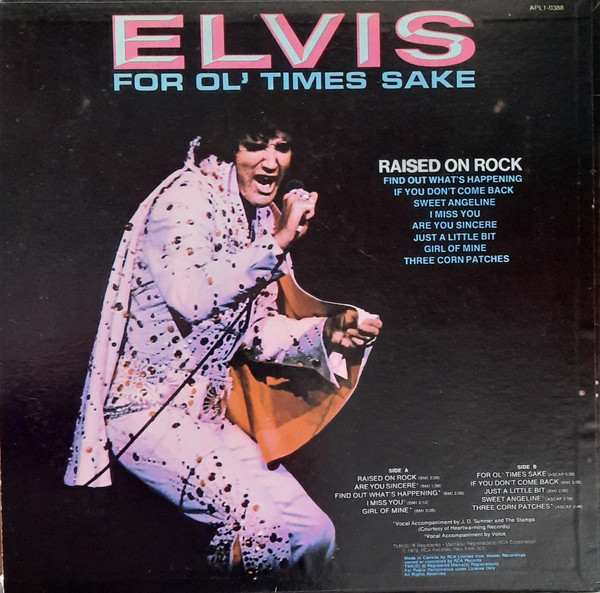 Elvis Presley - Raised On Rock / For Ol' Times Sake [Vinyl] | RCA Victor (APL1-0388) - 2
