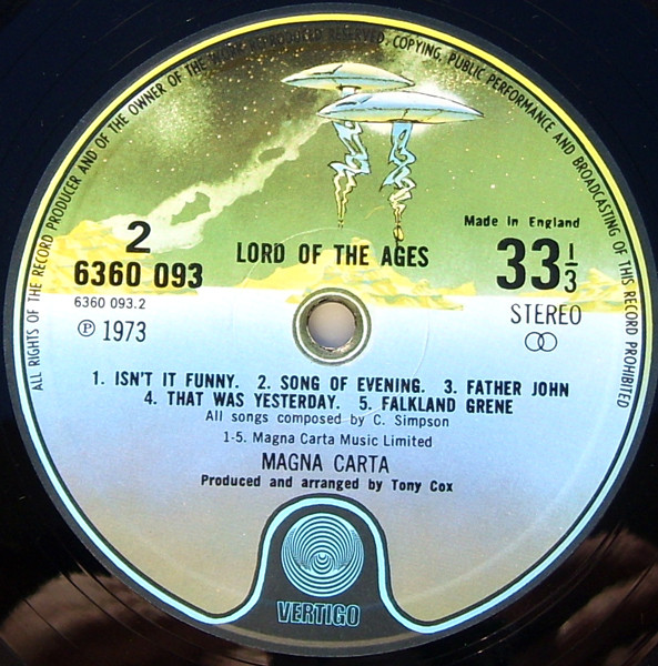 Magna Carta - Lord Of The Ages | Vertigo (6360 093) - 4