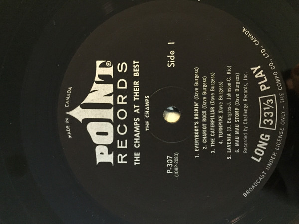 The Champs - At Their Best | Point Records (P-307) - 4 The Champs - At Their Best | Point Records (P-307) - 4