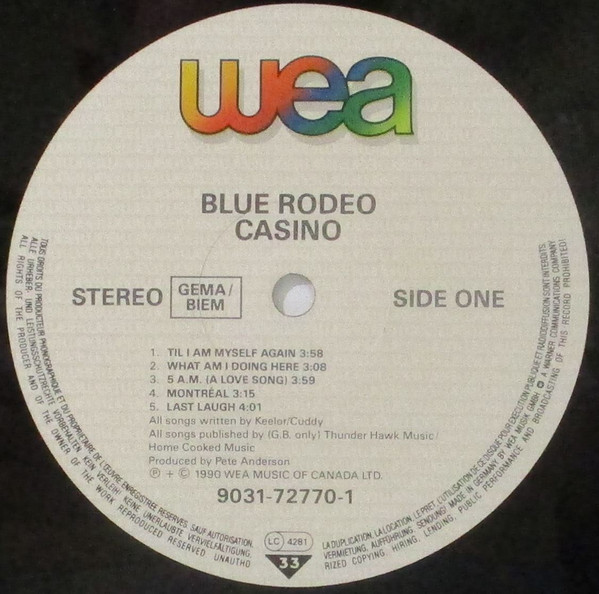 Blue Rodeo - Casino | WEA (9031-72770-1) - 3