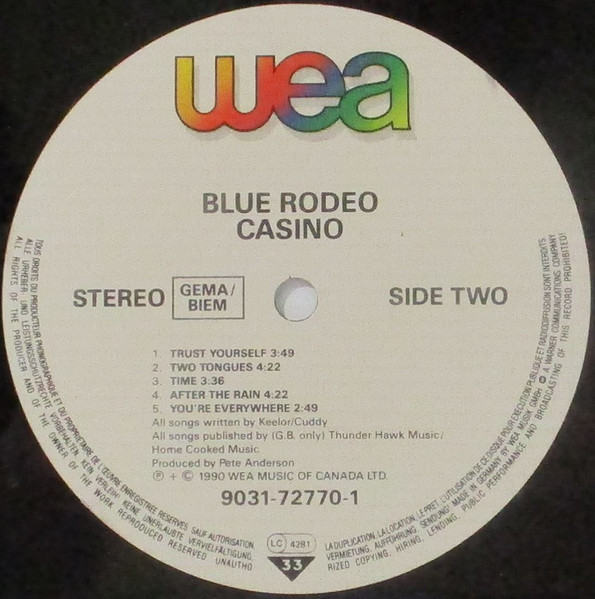 Blue Rodeo - Casino | WEA (9031-72770-1) - 4