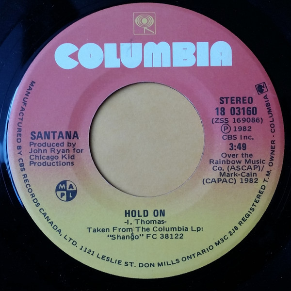 Santana - Hold On / Oxun (Oshun) | Columbia (18 03160)