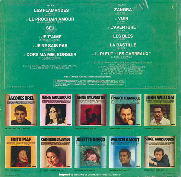 Jacques Brel - Jacques Brel Volume 2 | Impact (6886 150) - 2