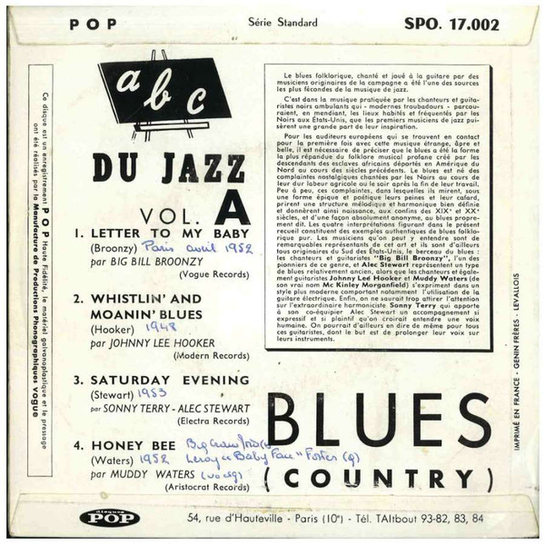Various - Abc Du Jazz Vol. A: Blues (Country) | Disques Pop (SPO. 17.002) - 2 Various - Abc Du Jazz Vol. A: Blues (Country) | Disques Pop (SPO. 17.002) - 2