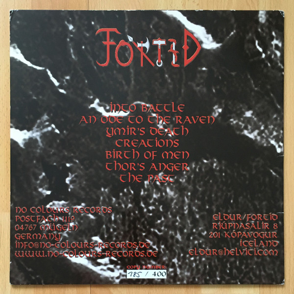 Fortíð - Völuspá Part I - Thor's Anger | No Colours Records (NC 069) - 3 Fortíð - Völuspá Part I - Thor's Anger | No Colours Records (NC 069) - 3