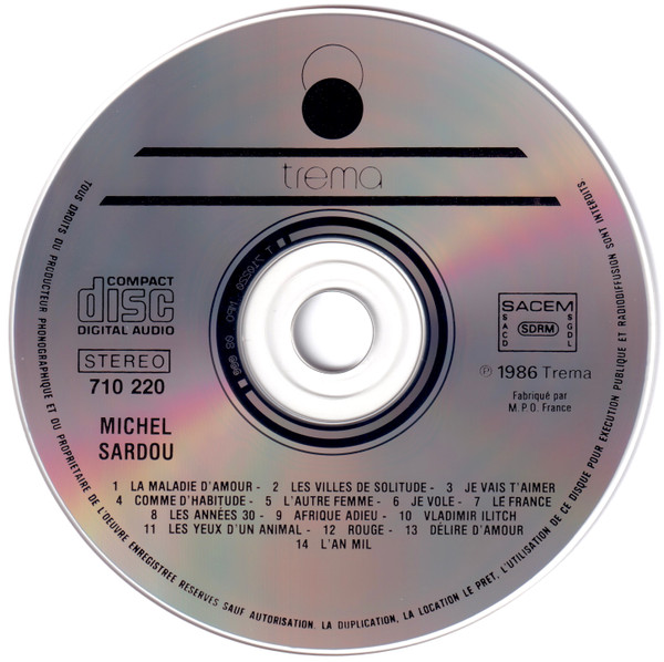 Michel Sardou - Ses Plus Grandes Chansons - Volume 2 | Trema (710 220) - 3