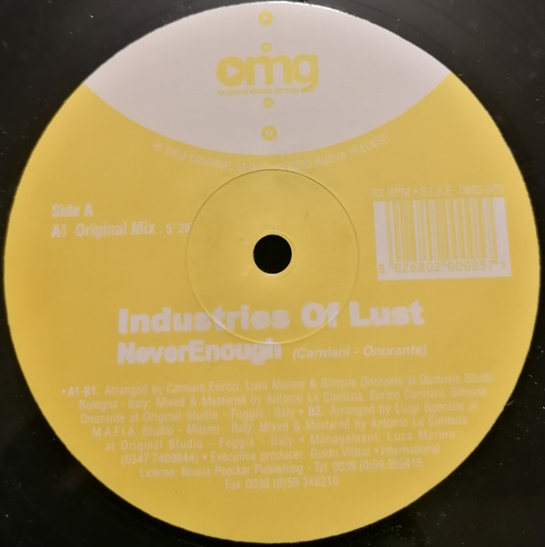 Industries Of Lust - Never Enough | Original Music Group (OMG003) - 2