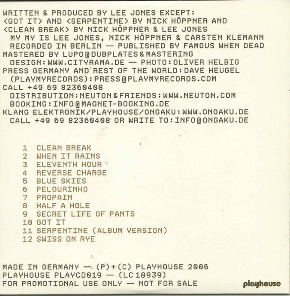 My My - Songs For The Gentle | Playhouse (PLAYCD019) - 2