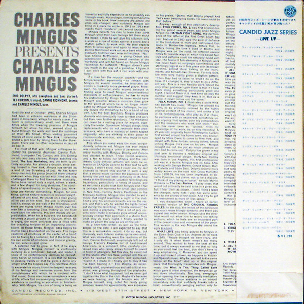 Charles Mingus - Presents Charles Mingus | Candid (SMJ-6178) - 2