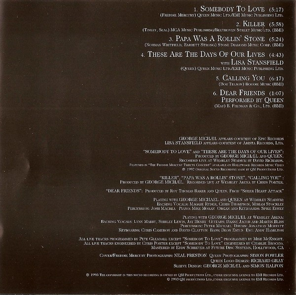 George Michael And Queen With Lisa Stansfield - Five Live | Hollywood Records (HR-61479-2) - 4