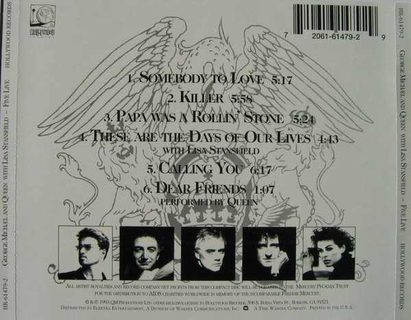 George Michael And Queen With Lisa Stansfield - Five Live | Hollywood Records (HR-61479-2) - 3