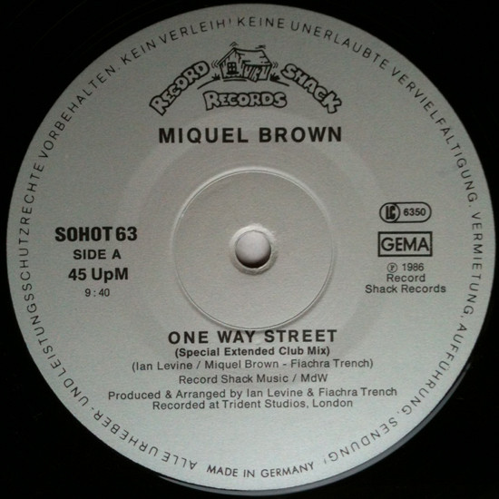Miquel Brown - One Way Street / Love Reputation | Record Shack Records (SOHOT 63) - 3 Miquel Brown - One Way Street / Love Reputation | Record Shack Records (SOHOT 63) - 3
