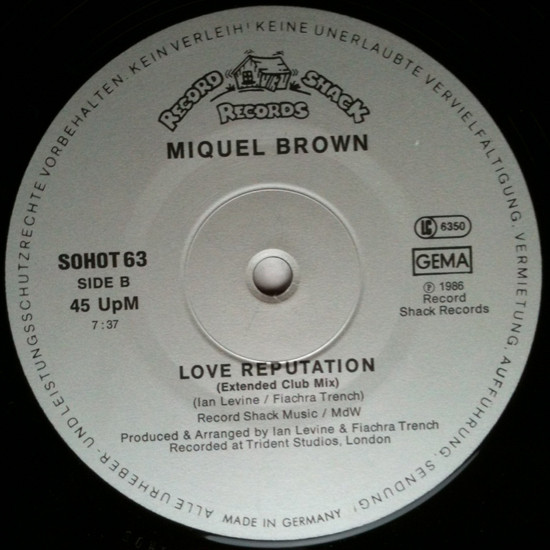 Miquel Brown - One Way Street / Love Reputation | Record Shack Records (SOHOT 63) - 4 Miquel Brown - One Way Street / Love Reputation | Record Shack Records (SOHOT 63) - 4