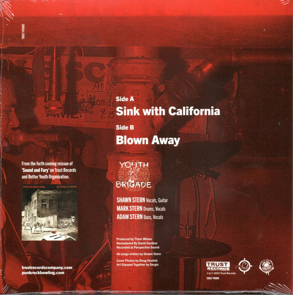 Youth Brigade - Sink With California / Blown Away | Trust Records (TR007-PROMO) - 2