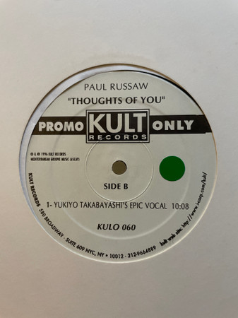 Paul Russaw - Thoughts Of You | Kult Records (KULO 060) - 2