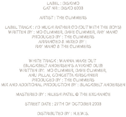 The Glimmers - I'd Much Rather Go Out (With The Boys) | Diskimo (DISKO 6008) - 2 The Glimmers - I'd Much Rather Go Out (With The Boys) | Diskimo (DISKO 6008) - 2