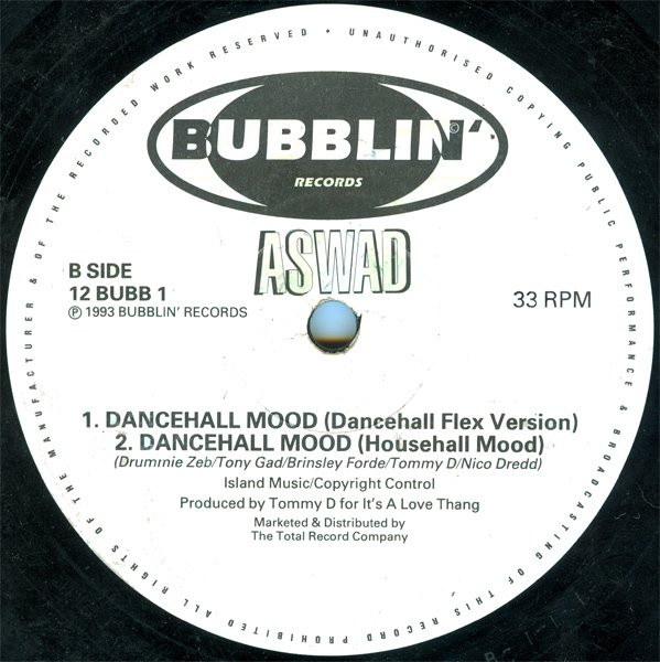 Aswad - Dancehall Mood | Bubblin' Records (12 BUBB 1) - 2 Aswad - Dancehall Mood | Bubblin' Records (12 BUBB 1) - 2