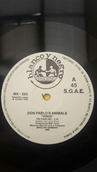Don Pablo's Animals - Venus (The Piano Mix) | Blanco Y Negro (MX 250) - 2
