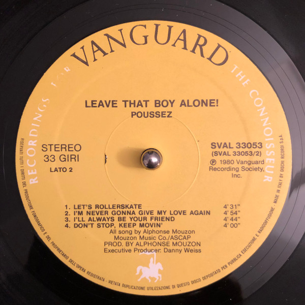 Poussez! - Leave That Boy Alone! | Vanguard (SVAL 33053) - 4