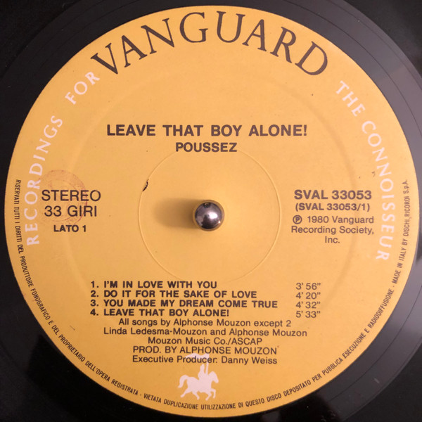 Poussez! - Leave That Boy Alone! | Vanguard (SVAL 33053) - 3