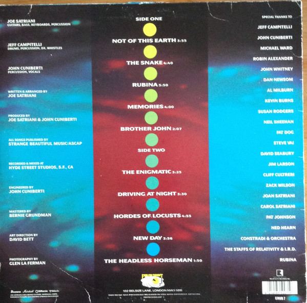 Joe Satriani - Not Of This Earth | Food For Thought Records (GRUB 7) - 2 Joe Satriani - Not Of This Earth | Food For Thought Records (GRUB 7) - 2