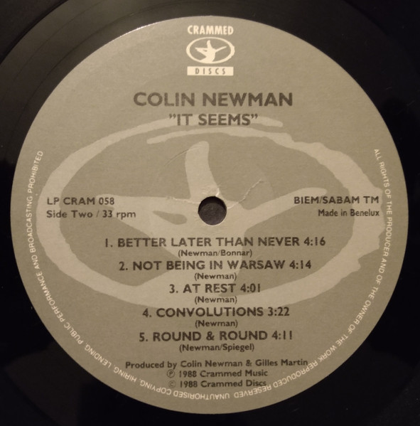 Colin Newman - It Seems | Crammed Discs (CRAM 058) - 4 Colin Newman - It Seems | Crammed Discs (CRAM 058) - 4