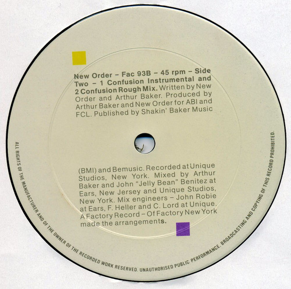New Order - Confusion | Factory (Fac 93) - 3 New Order - Confusion | Factory (Fac 93) - 3