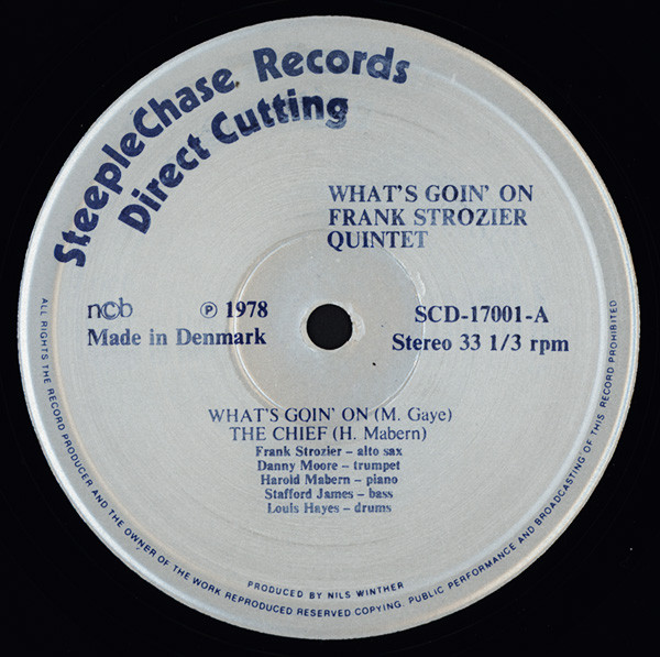 Frank Strozier Quintet - What's Goin' On | SteepleChase (SCD 17001) - 4 Frank Strozier Quintet - What's Goin' On | SteepleChase (SCD 17001) - 4