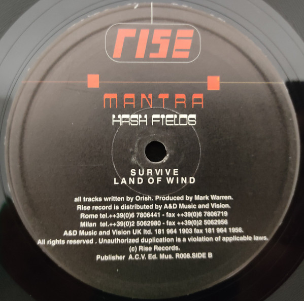 Mantra - Hash Fields | Rise Records (R 008)