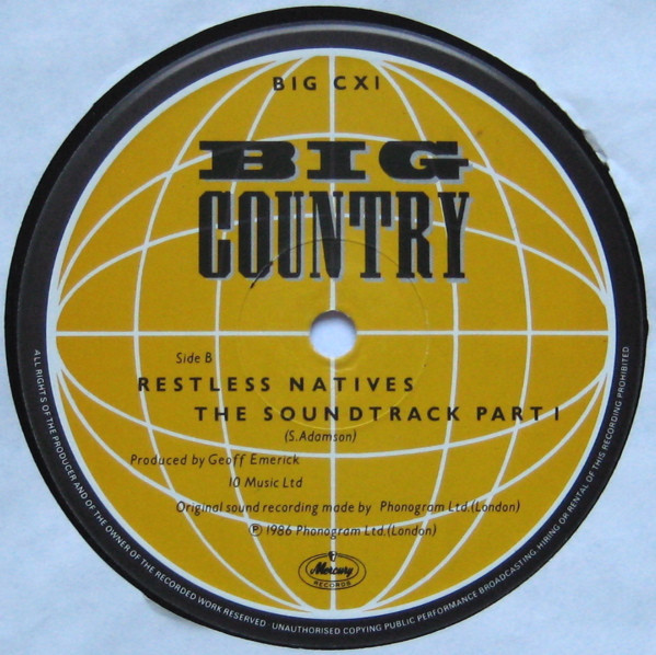 Big Country - Look Away (12" Mix) | Mercury (BIG CX1) - 4