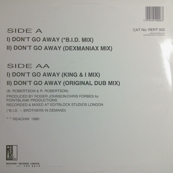 Don't Go Away (4 Mixes)