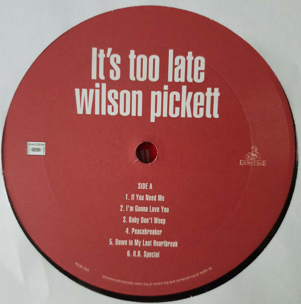 Wilson Pickett - It's Too Late | Ermitage (VNL18704) - 2