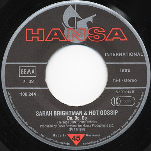 Sarah Brightman & Hot Gossip - I Lost My Heart To A Starship Trooper | Hansa International (100 244) - 3 Sarah Brightman & Hot Gossip - I Lost My Heart To A Starship Trooper | Hansa International (100 244) - 3