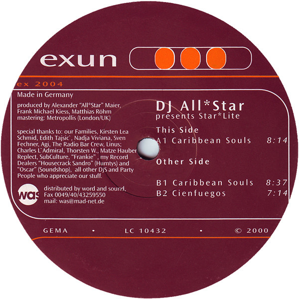 DJ All*Star - Caribbean Souls | Exun (EXUN 2004) - main