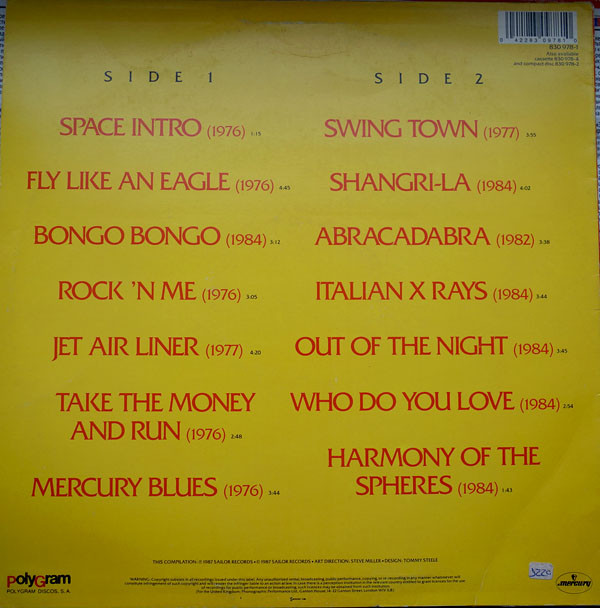 Steve Miller Band - Greatest Hits 1976-1986 | Mercury (830 978-1) - main
