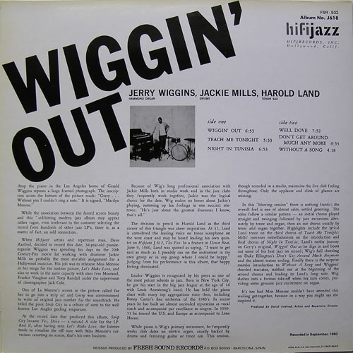 Gerald Wiggins - Wiggin' Out | Fresh Sound Records (FSR-532) - main