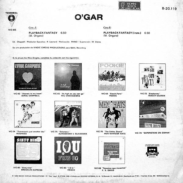 O'Gar - Playback Fantasy | Victoria (VIC-85) - 2