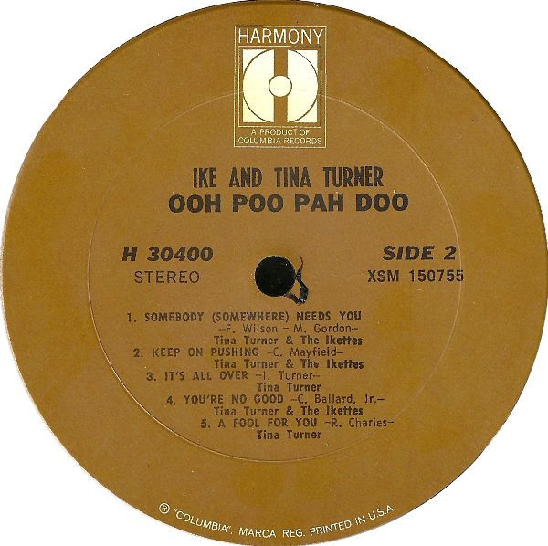 Ike & Tina Turner - Ooh Poo Pah Doo | Harmony (H 30400) - 4
