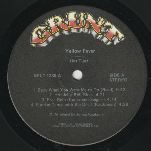 Hot Tuna - Yellow Fever | Grunt (BFL1-1238) - 3 Hot Tuna - Yellow Fever | Grunt (BFL1-1238) - 3
