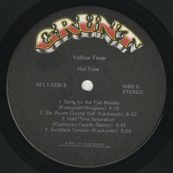 Hot Tuna - Yellow Fever | Grunt (BFL1-1238) - 4 Hot Tuna - Yellow Fever | Grunt (BFL1-1238) - 4