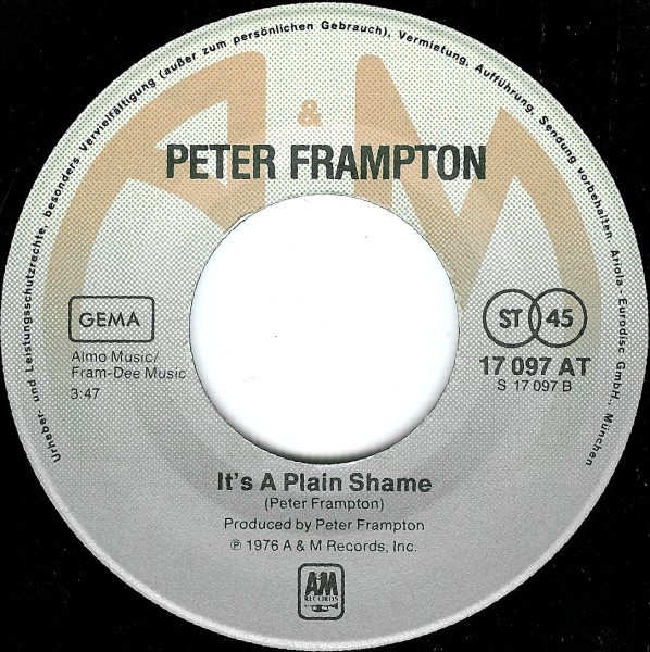 Peter Frampton - Baby I Love Your Way | A&M Records (17 097 AT) - 3
