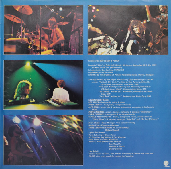 Bob Seger And The Silver Bullet Band - Live Bullet | Capitol Records (8E 166 82225/26) - 3