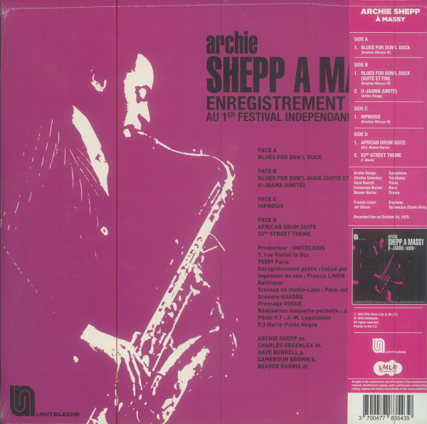 Archie Shepp - À Massy - U-Jaama "Unité" | LMLR (783543) - 2