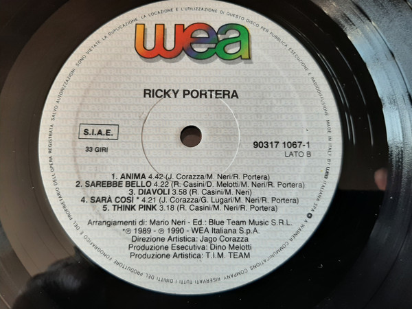 Ricky Portera - Ricky Portera | WEA (9031-71067-1) - 2