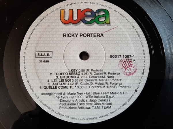 Ricky Portera - Ricky Portera | WEA (9031-71067-1) - 3