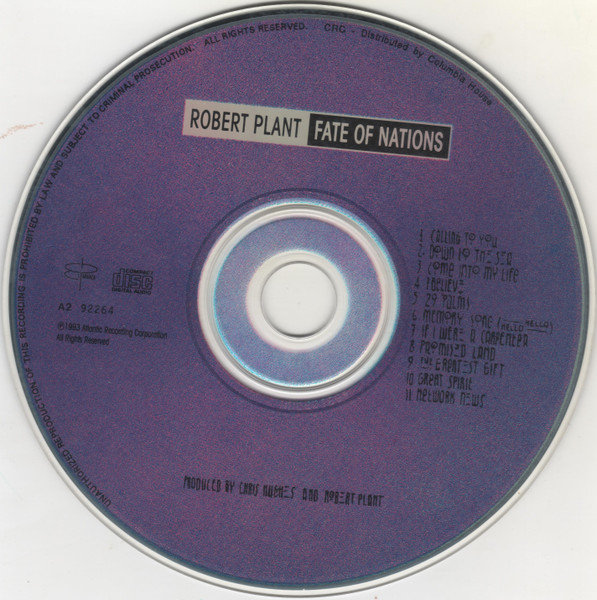 Robert Plant - Fate Of Nations [CD] | Es Paranza Records (A2 92264) - 3