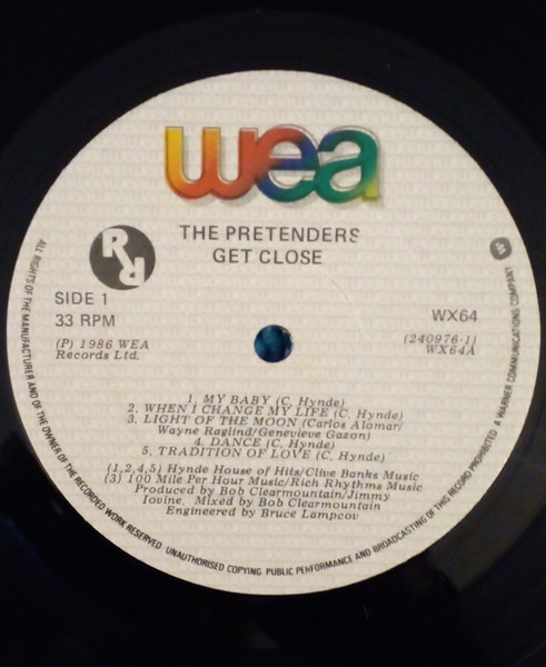 The Pretenders - Get Close | Real Records (WX 64) - 3 The Pretenders - Get Close | Real Records (WX 64) - 3